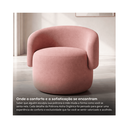 Ver imagem 2 de Kit 2 Poltrona Orgânica Aisha para Sala de Estar Boucle Luxo:Rosa