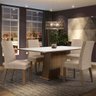 Conjunto Sala de Jantar Madesa Flavia Mesa Tampo de Madeira com 4 Cadeiras - Rustic/branco/imperial - 1