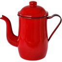 Ver imagem 3 de Bule Café Esmaltado 1,25 Litros e 12 Xícaras 70ml Tradicional Vermelho