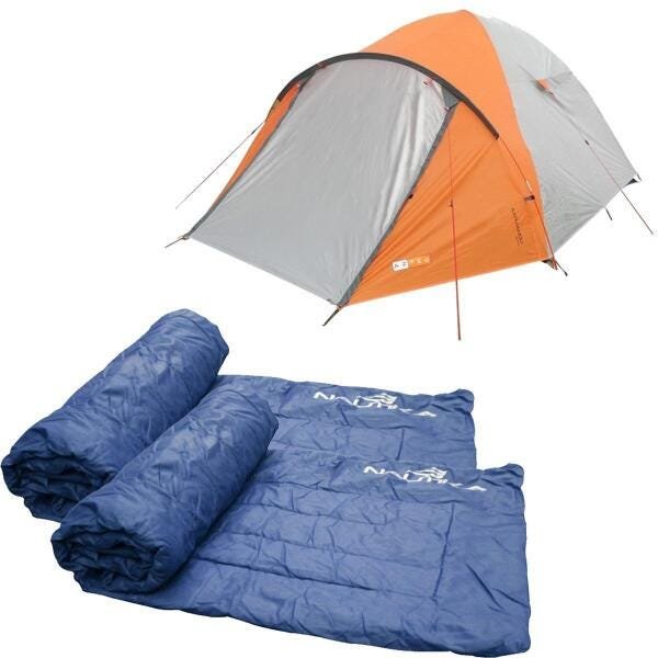 Barraca Azteq Katmandu 3/4 Pessoas + 2 Colchonetes Camp Mat - 1
