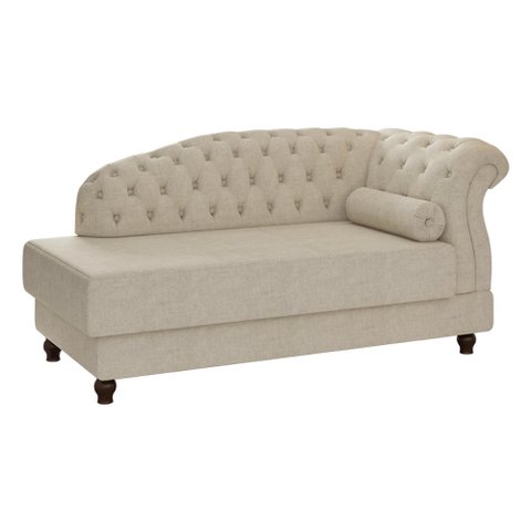 Chaise 160cm Direito Pomme Bouclé Suave Bege - Sallar Home