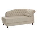 Ver imagem 1 de Chaise 160cm Direito Pomme Bouclé Suave Bege - Sallar Home