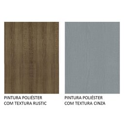 Armário de Cozinha Compacta 165cm Rustic/Cinza Emilly Madesa 08 - 9