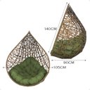 Ver imagem 3 de Balanço Suspenso Ninho Gota com Mola e Mosquetão Almofada Impermeável Gourmet Área Externa:a5