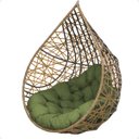 Ver imagem 1 de Balanço Suspenso Ninho Gota com Mola e Mosquetão Almofada Impermeável Gourmet Área Externa:a5