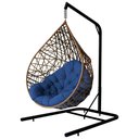 Ver imagem 2 de Cadeira Balanço Ninho Suspenso Gota Tramado com Suporte e Almofada Impermeável