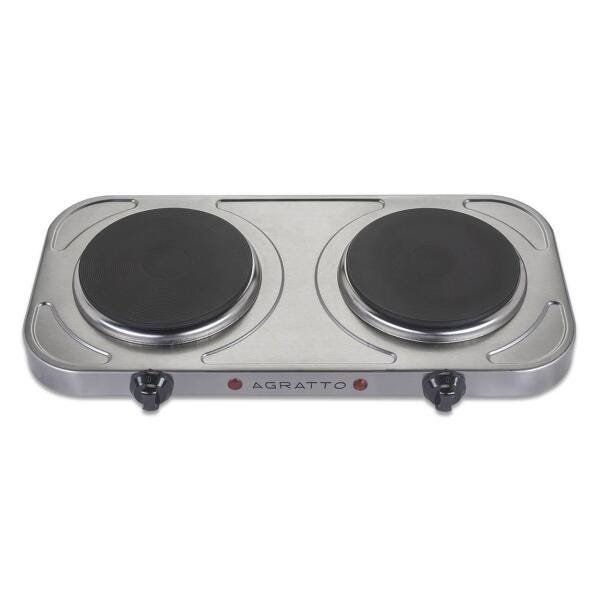 Kit Fogão Elétrico Portátil Mesa 2 Bocas Camping 02 Un 220V - 1