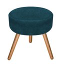 Ver imagem 3 de Kit 3 Puff Decorativo Sofia Pé Palito Suede Azul Petróleo
