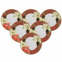 Ver imagem 1 de Conjunto de 6 Pratos de Sobremesa Mariah Vermelho