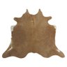 Tapete de couro de boi. Pele bovina natural. 2,00 x 1,90 m. Tons de bege. P1136 - 1