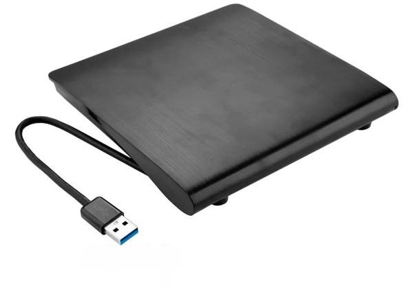 Leitor CD/ CD-RW/ DVD Externo Slim USB 3.0 Preto