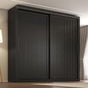 Ver imagem 1 de Guarda Roupa de Casal Trianon 2 Portas de Correr Preto Preto