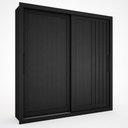 Ver imagem 2 de Guarda Roupa de Casal Trianon 2 Portas de Correr Preto Preto