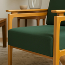 Ver imagem 4 de Kit 2 Poltronas Yasmin para Sala de Estar ou Recepção Madeira Maciça em Linho Premium:verde