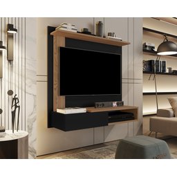Painel Para Tv Até 32 Polegadas Turim Preto / Freijó - Comprar Moveis em Casa - 1