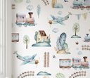 Ver imagem 3 de Papel de parede trenzinho para quarto de bebê infantil M² PP39