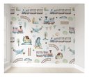 Ver imagem 1 de Papel de parede trenzinho para quarto de bebê infantil M² PP39