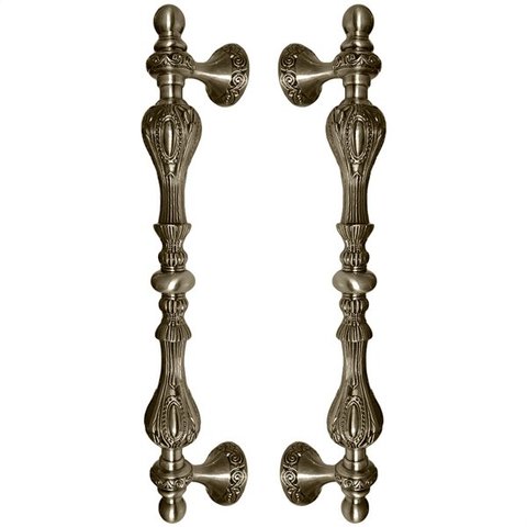 Puxador Duplo Florence 430mm Bronze Antigo Porta Pivotante Correr Passagem Madeira Vidro Rústico