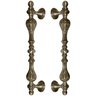 Puxador Duplo Florence 430mm Bronze Antigo Porta Pivotante Correr Passagem Madeira Vidro Rústico - 1