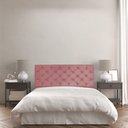 Ver imagem 2 de Cabeceira Capitonê Solteiro 90cm Jade Suede Rosa Slk Decor Cabeceira Jade