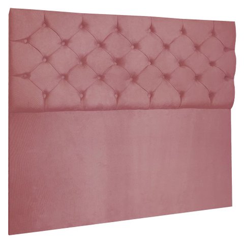 Cabeceira Capitonê Solteiro 90cm Jade Suede Rosa Slk Decor Cabeceira Jade