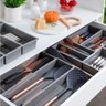 Kit Utensílios Cozinha Silicone Cabo Rosé Gold Premiun - 8 peças - Azul escuro - 2