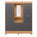 Ver imagem 2 de Guarda Roupa 4 Portas Sydney Freijó Titanium