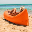 Ver imagem 1 de Sofá Inflável De Ar Para Praia, Piscina e Camping - Laranja