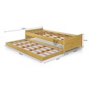 Ver imagem 4 de Cama solteiro madeira maciça lyon bibox com 2 colchões imbuia