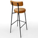 Ver mais imagens de Kit 03 Banquetas Altas Bar Sala De Jantar Estrutura Em Aço Milão F01 Couríssimo Whisky - Lyam