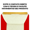 Ver imagem 5 de Kit 6 Cadeira de Jantar Emily Estofada Linho Bege Pé de Madeira Castanho - Arkell