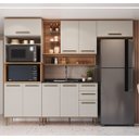 Ver imagem 2 de Armario de Cozinha Modulada 4 Peças com Nicho Decorativo 280cm Isabelle Delmarco