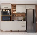 Ver imagem 2 de Armario de Cozinha Modulada 4 Peças com Nicho Decorativo 280cm Isabelle Delmarco