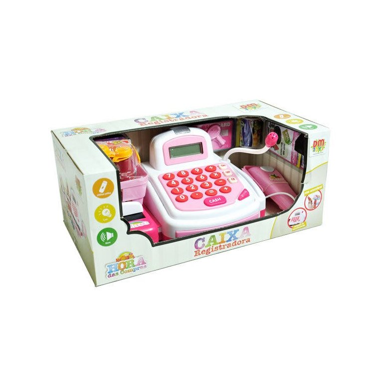 Caixa Registradora Com Acessórios Som e Luz Dmt3815 - Dm Toys