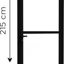 Ver imagem 3 de Porta de Alumínio de Giro de Vidro com Travessa 215x85cm Lucasa Ideale Abertura Direita