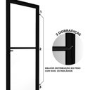 Ver imagem 4 de Porta de Alumínio de Giro de Vidro com Travessa 215x85cm Lucasa Ideale Abertura Direita