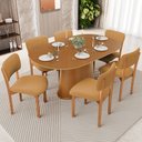 Ver imagem 2 de Kit 06 Cadeiras para Sala de Jantar Cozinha Living Estofada Dara L02 Bouclê Mostarda - Lyam Decor