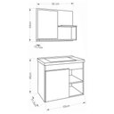 Ver imagem 3 de Gabinete de Banheiro com Cuba e Espelheira Lotus 55cm Amendoa/off White - Mgm