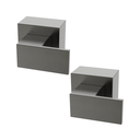 Ver imagem 1 de Kit Acabamento para Registro Base Docol de 1/2 ou 3/4 Pressão Geral com 2 Unidades Cinza Metal