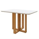 Ver imagem 5 de Conjunto Sala de Jantar 4 Lugares Retangular Tampo MDF Mesa com Cadeiras Pés Madeira Jade