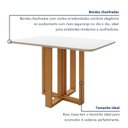 Ver mais imagens de Conjunto Sala de Jantar 4 Lugares Retangular Tampo MDF Mesa Bold com Cadeiras Pés Madeira Jade