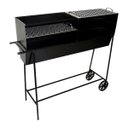 Ver imagem 1 de Churrasqueira Espetinho Aço FE Grelhas Carrinho 100x99x26cm Ouro Minas