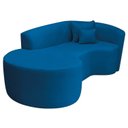 Ver imagem 6 de Recamier Curvo Orgânico 150cm 2 Lugares Lado Esquerdo para Sala de Estar Linho Londres