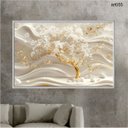 Ver imagem 2 de Quadro Decorativo - Arvore Abstrata Dourada Art055 - Tela Canvas - 60x40cm