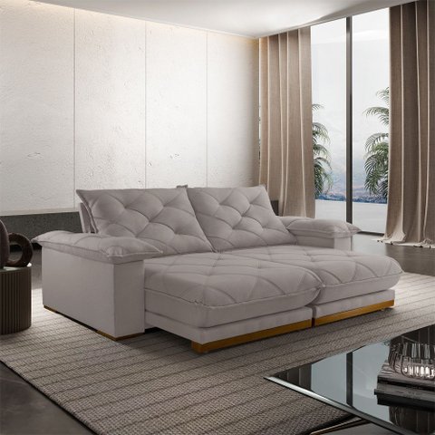 Sofá Retrátil Marrocos 2,90m 05 Lugares Mola Ensacada Txr