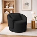 Ver imagem 1 de Poltrona Organica Maitê Sala Recepçao Tecido Buche:preto