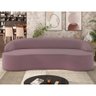 Sofá 5 Lugares para Sala de Estar Living 300cm Theo D06 Veludo Rosa - Mpozenato - 2