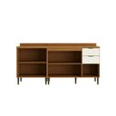 Ver imagem 3 de Balcão de Cozinha Modulada Safira MDF 2 Peças Nature Off White 190x87 cm Casamia