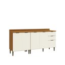 Ver imagem 2 de Balcão de Cozinha Modulada Safira MDF 2 Peças Nature Off White 190x87 cm Casamia
