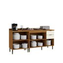 Ver imagem 4 de Balcão de Cozinha Modulada Safira MDF 2 Peças Nature Off White 190x87 cm Casamia